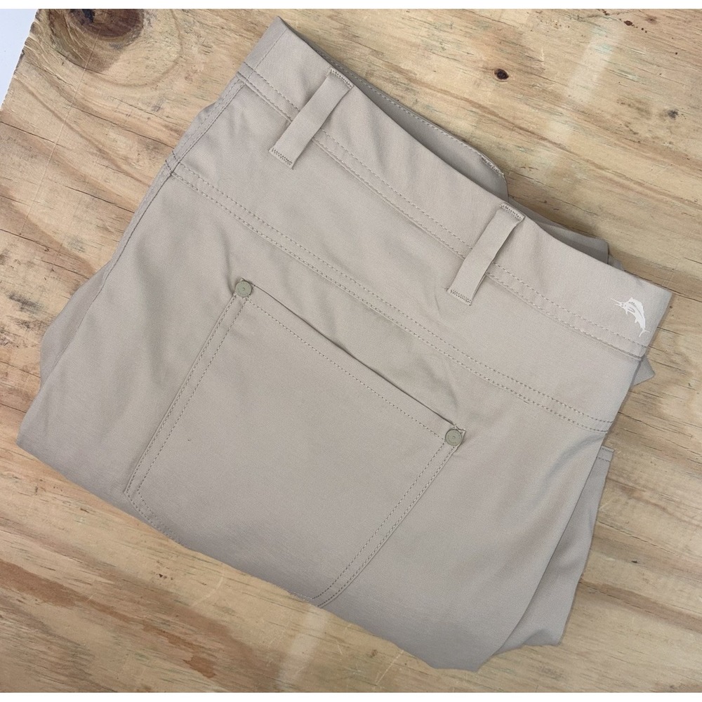 Tommy Bahama IslandZone 5 Pocket Pants 46x30 Tan Performance Golf Stretch